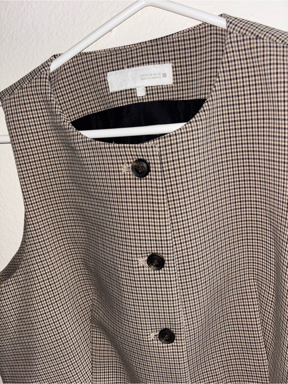 Zara Black Tailored Vest XL - Picture 5 of 7